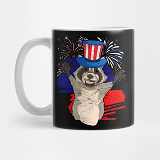 4th Of July Trash Panda Animal Lover USA Flag Raccoon Mug